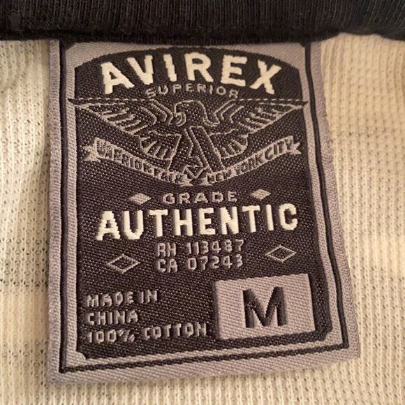 Avirex Camo Crew Thermal‎ Long Sleeve Grey /Black M - Picture 9 of 10